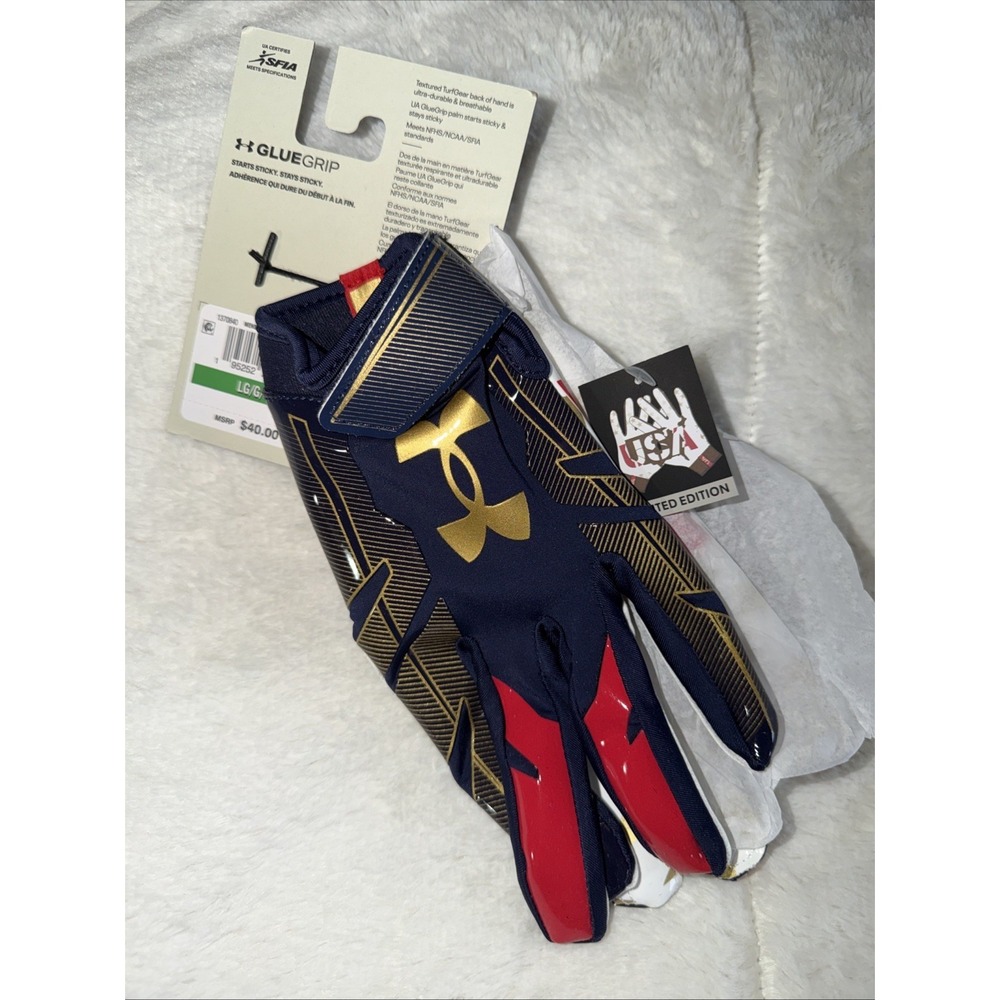 Under Armour Limited Edition F8 Nitro Football Gloves Mens Large Brand New